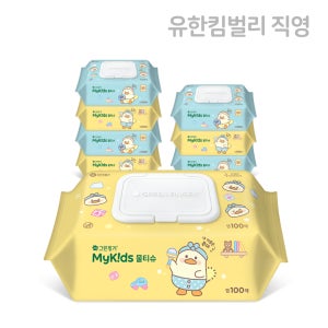 그린핑거 마이키즈 유아물티슈 푸아에디션 100매 8입 / 유아,키즈,어린이