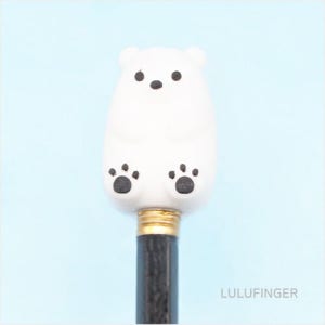 [룰루핑거] 실리콘 인형 곰 하양 1.9x2.8cm (10개입)