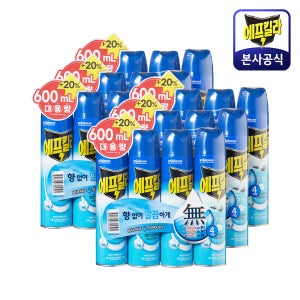 에프킬라 살충제 가성비 대용량 에어로졸 무향 모기약 파리모기퇴치제 600ml, 24개