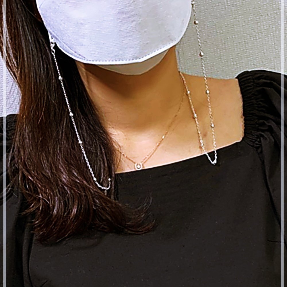 마스크스트랩 마스크끈 깨끗한 비즈 숨쉬기편한 비말 귀편한 <b>비염</b> 구슬 IW7559FB