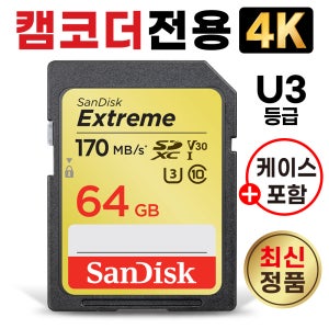 파나소닉 HDC-TM41 메모리 SD카드 64GB 4K캠코더 전용