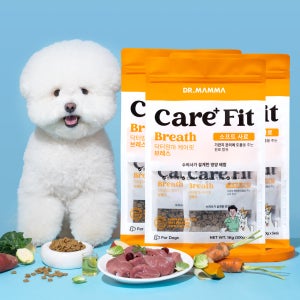 닥터맘마 케어핏 브레스 기관지 노견 노령견 오븐베이크 강아지 사료 호흡기관리, 1kg, 3개