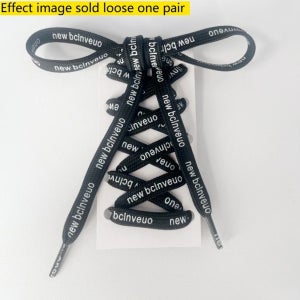 프린트 레터 신발끈 스니커즈 패션 액세서리 4색 검정색 120cm