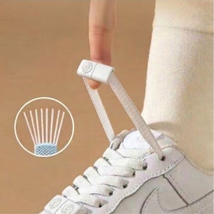 2p 무매듭신발끈 자석 버클 고무줄 운동화 안풀리게 묶는법 에어포스 매는법