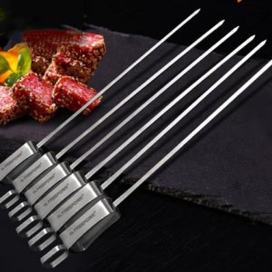 스텐 바베큐 꼬지 10p 세트 캠핑 바베큐 꽂이 꼬치구이 직화구이 어묵 야채 불맛
