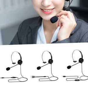 경량 유선 헤드셋 상담원 콜센터 헤드셋 3.5mm 노트북 업무용