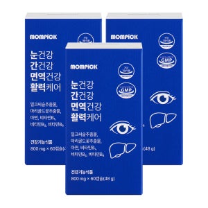 맘픽 눈건강 간건강 면역건강 활력 케어 밀크씨슬 루테인 아연 영양제 60캡슐, 3개