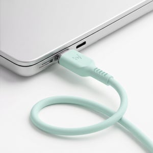 바이피 C to C타입 충전 케이블 100W 고속 실리콘 선 아이스민트, 1개, 1.2m