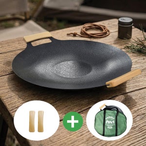 롯데이라이프 그리들 대형 캠핑 고기 삼겹살 불판 솥뚜껑 가방 IH 인덕션 39cm