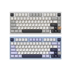 콕스 COX CA75 3모드 CNC 알루미늄 유무선 저소음 기계식 키보드 블루, 카라멜 커피 V1축