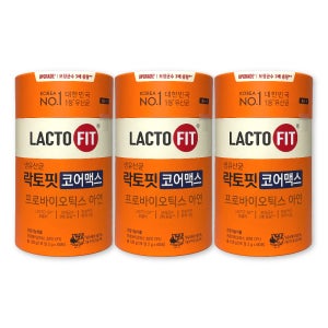 종근당건강 락토핏 코어맥스 2g X 60포 3통 5X 포뮬러 생 유산균 프로바이오틱스 아연