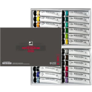 신한 전문가용 튜브형 포스터칼라 24색 B세트 (40ml) tube