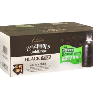 칸타타 콘트라베이스 무라벨 커피 콜드브루 블랙 음료 대용량 400ml x 24개 코스트코