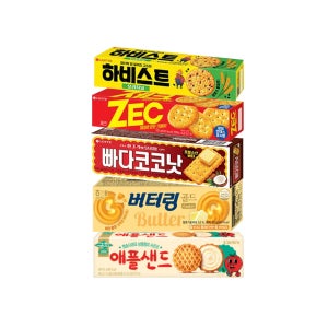 소용량 인기 비스킷 (제크+하비스트+빠다코코낫+버터링+애플샌드)