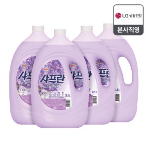 샤프란 섬유유연제 릴렉싱아로마, 3.1L, 4개