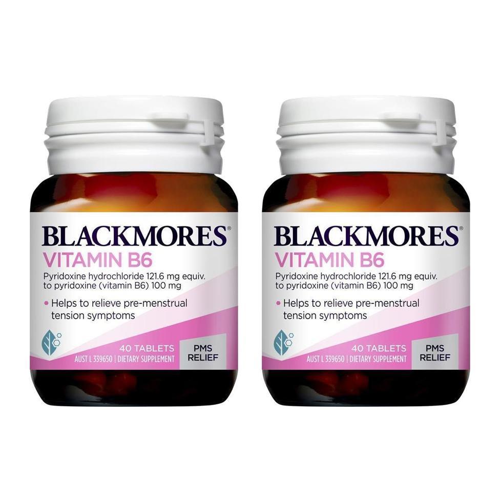 <b>블랙모어스 비타민 B6</b> 100mg 우먼 헬스 40정 2개