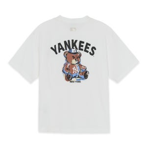 [MLB] 메가베어 등판그래픽 오버핏 반팔 티셔츠 NY (White) 3ATSE0263