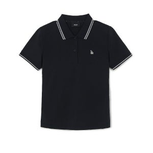 [MLB] 여성 바시티 스포티브 저지 카라 티셔츠 LA (Black) 3FPQV0763