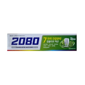 2080 컴플리트액션 허브민트 치약 120g x3개 7가지 구강관리 구취제거 미백 잇몸케어