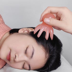 무지스 문어 괄사 경락 지압 머리 두피 승모근 어깨 림프 순환 지압 다용도 마사지기
