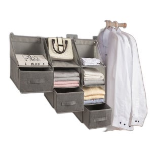 걸이식서랍파우치 패브릭소품정리함 1단2단3단
