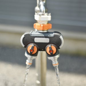 2구 수도분배기 수도꼭지 호스 연결 커넥터 양갈래 세탁기 베란다 어댑터 다용도 세차 정원