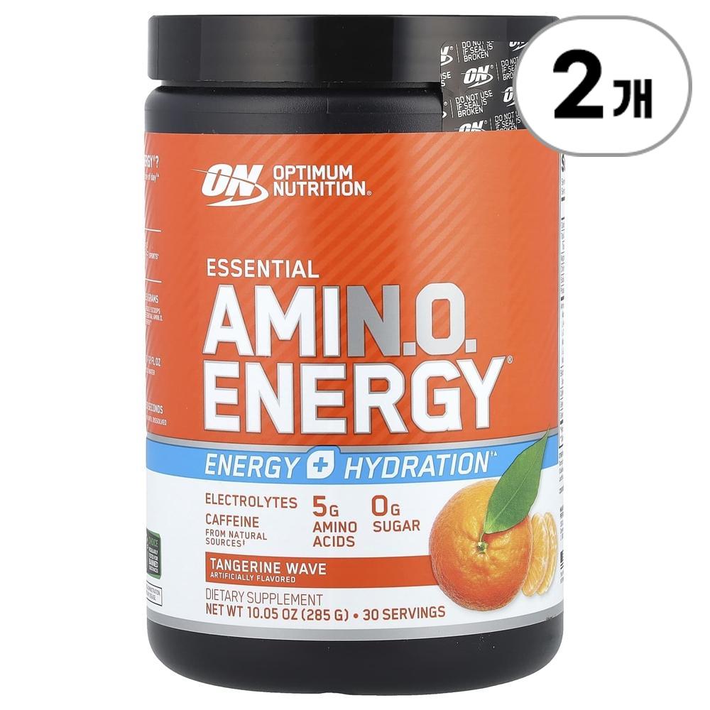 <b>옵티멈 뉴트리션</b> 에센셜 아미노 에너지, 탠저린 웨이브 285g 2개 Optimum Nutrition Essential Amin.O. Energy®, Tangerine Wave 28