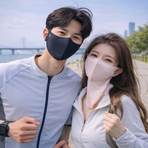 자외선차단 스포츠 쿨마스크 넥커버형 숨쉬기편한 골프 등산 러닝 마스크 1+1