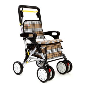 라온아띠 보행보조차 KCS-303 안전 미끄럼방지 휴대용 실버카 편리함 고령자