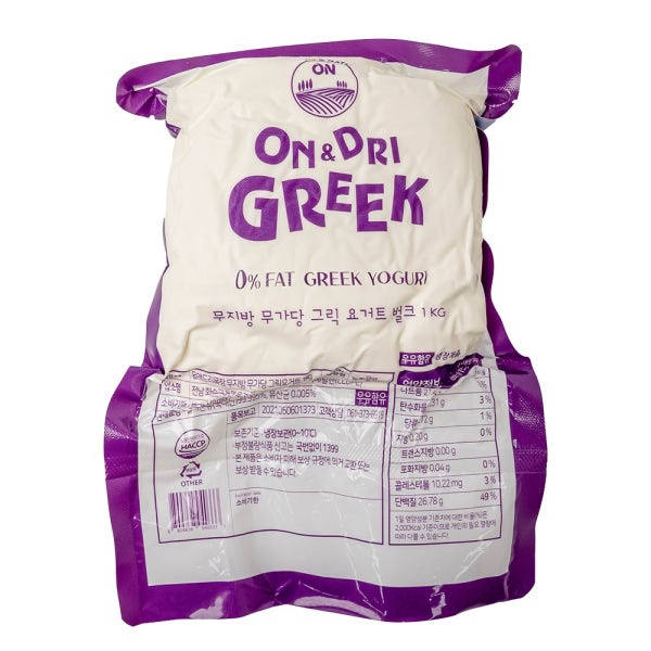 온드리목장 1kg 무지방 무가당 그릭요거트 대용량