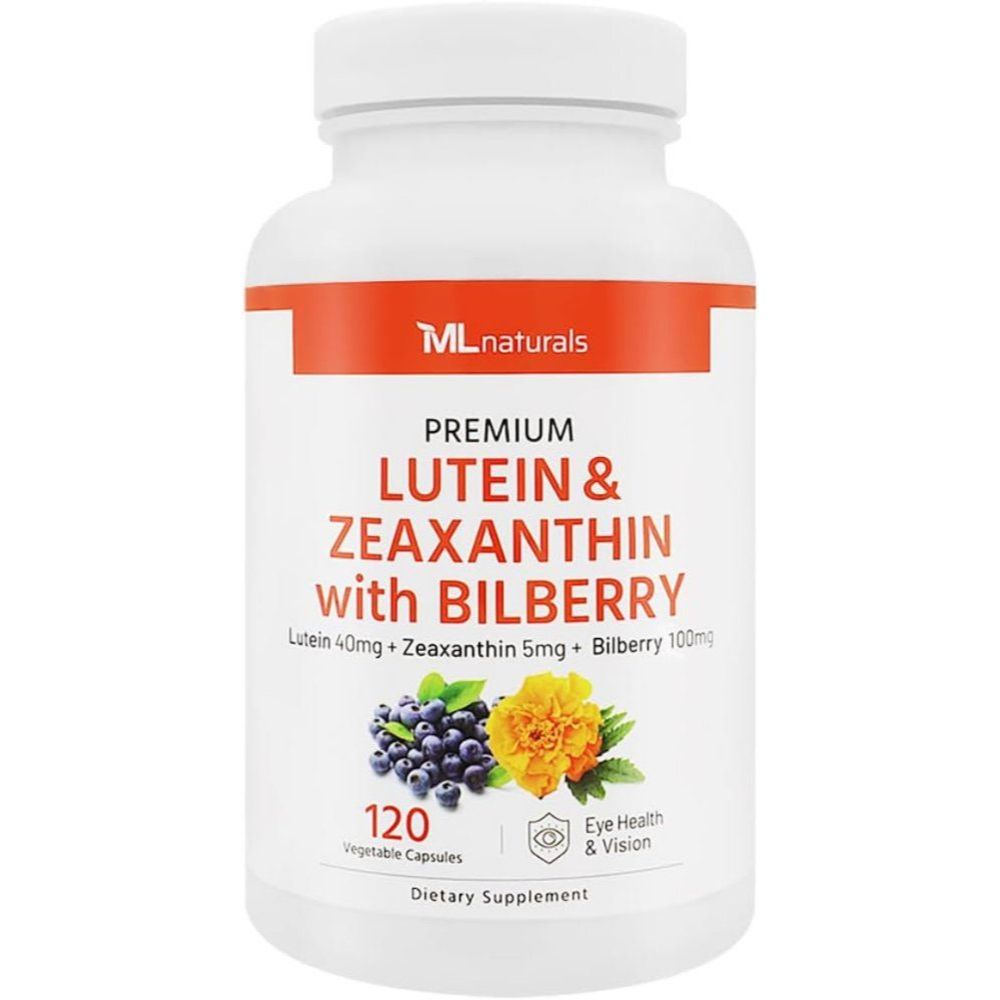 엠엘내추럴스 루테인 지아잔틴 빌베리 함유 Lutein <b>Zeaxanthin</b> 베지캡슐 120정
