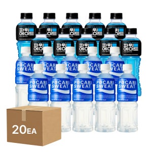 혼합 이온음료 세트 파워에이드 600ml,10개 + 포카리스웨트 500ml,10개 (총 20개)