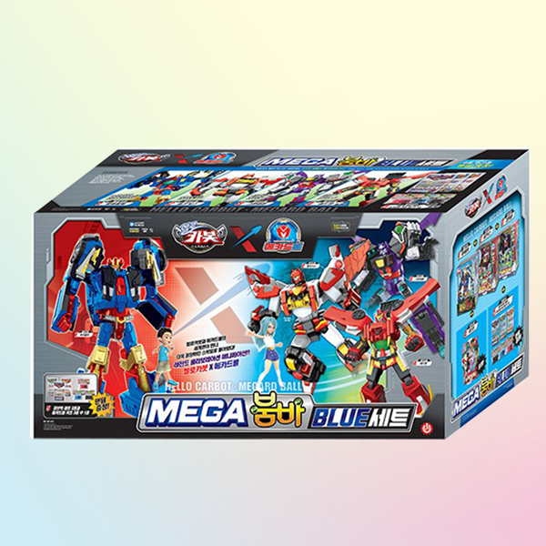 헬로카봇 <b>x</b> 메카드볼 <b>메가</b>붐바 블루세트 변신로봇 장난감 세트