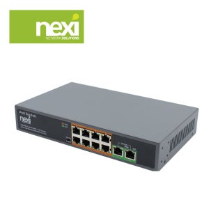 넥시 8+2포트 PoE 스위치 150W NX662