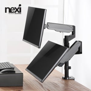 넥시 가스스프링 듀얼 모니터 암 거치대 NX1193