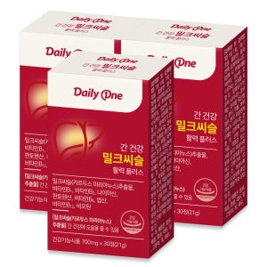 데일리원 간 건강 밀크씨슬 활력 플러스 실리마린 비타민B 영양제 30정, 3개