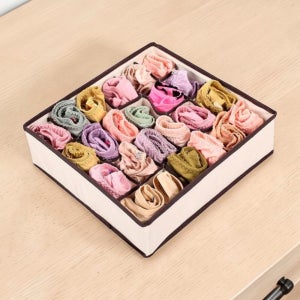 자취필수템 리스트 속옷 정리함 옷정리 트레이 부직포 수납함 24칸 대학생 기숙사 준비물