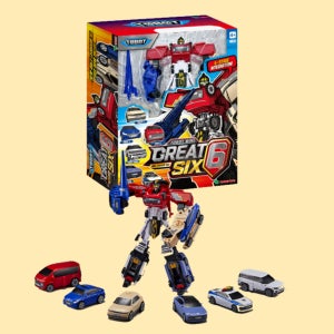또봇 미니 그레이트식스6 6단합체 변신 로봇 장난감