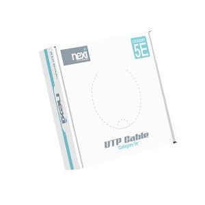 넥시 CAT5E UTP 랜케이블 100M 1롤 박스 단선 그레이