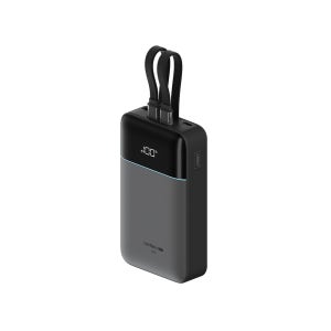 쿡테크 파워뱅크 20000mAh 40W 고속충전 대용량 듀얼 케이블 일체형 보조배터리 (C타입 라이트닝 케이블 일체형)