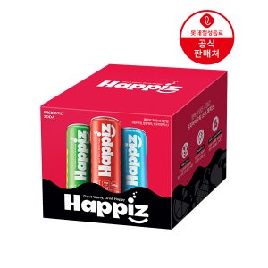 [본사]해피즈 혼합패키지 355ML 9캔(팝핑체리3+레몬라임3+트로피칼믹스3)