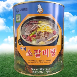 소갈비 40쪽내외 월성유통 조미료 무첨가 소 갈비탕 수육 통조림 3kg 6개