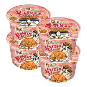 삼양 로제 불닭볶음면 큰컵 105g, 4개