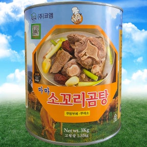 월성유통 조미료 무첨가 소 꼬리곰탕 수육 통조림 3kg 6개