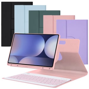 갤럭시탭 호환 마그네틱 블루투스 키보드 S펜수납 케이스 블랙, S10lite/S10FE/S9FE