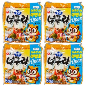 농심 순한 너구리 멀티팩 600g X 4개 (총20봉)