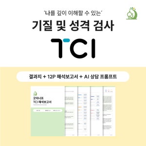성인/커플 TCI 기질 및 성격 검사 (온라인 심리/해석보고서 12P+결과지 2P 제공)