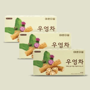 대한다업 볶은 우엉차 티백 100개입 3박스 세트 대용량 건강차 탕비실 물대용