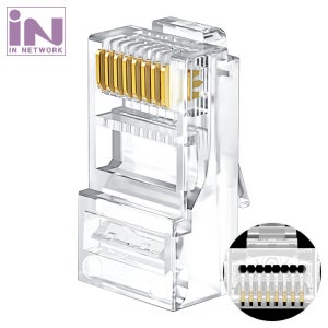 인네트워크 CAT6 UTP 관통형 커넥터 RJ45 PLUG IN-U6PASS INT179