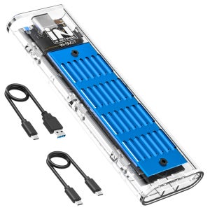 인네트워크 M.2 NVMe SSD지원 USB3.1 블루 방열판 외장 케이스 최대 8TB 인식 IN-SM2TBL